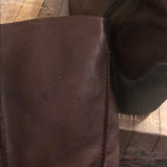 Chocolate Leather Wedge Boots - Picture 8 of 8